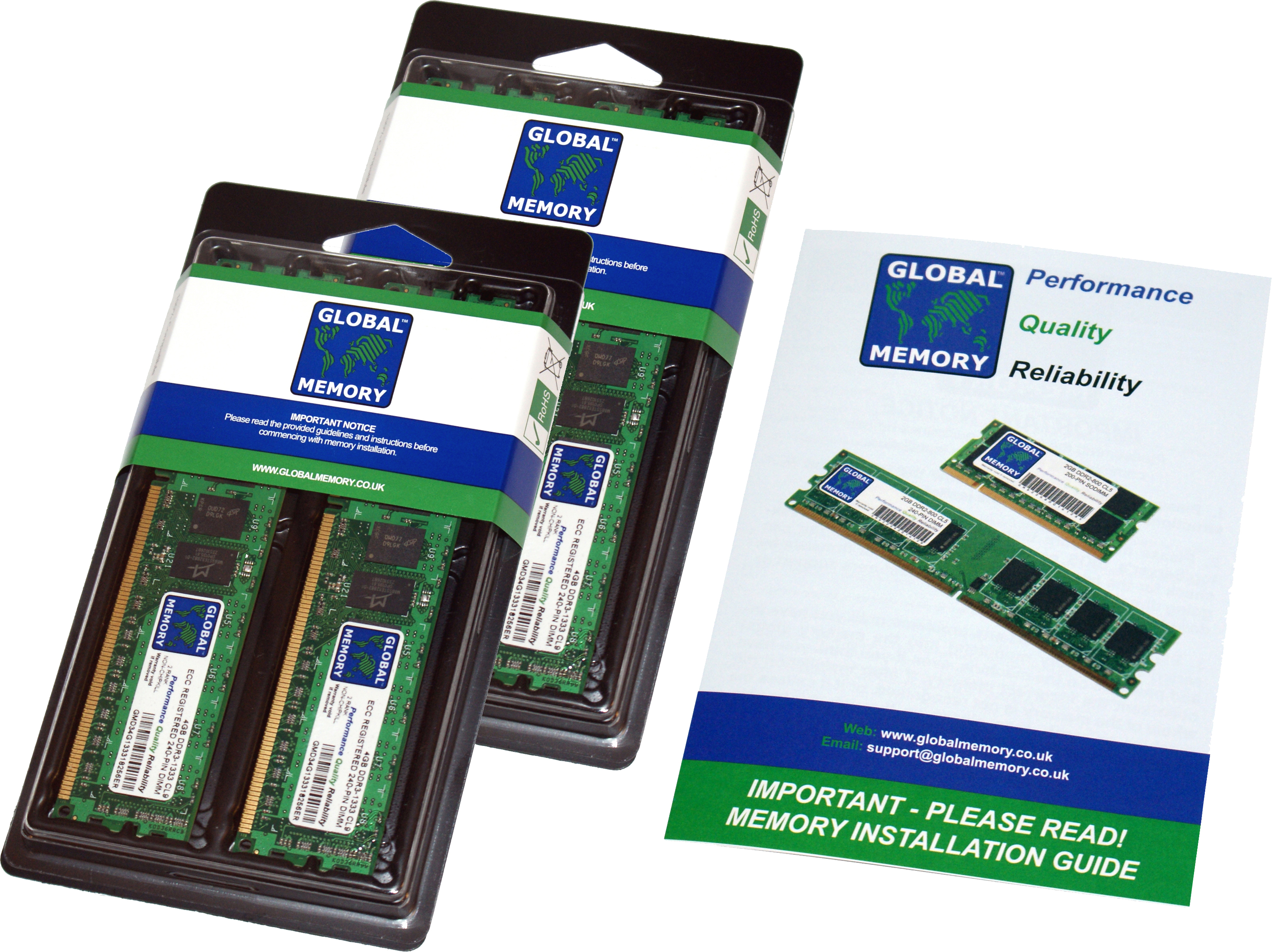 32GB (4 x 8GB) DDR4 2933MHz PC4-23400 288-PIN ECC REGISTERED DIMM (RDIMM) MEMORY RAM KIT FOR ACER SERVERS/WORKSTATIONS/MOTHERBOARDS (4 RANK KIT CHIPKILL)